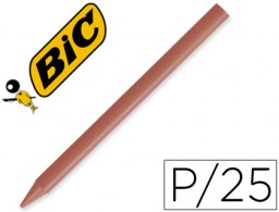 25 lápices de cera Plastidecor unicolor marrón-07